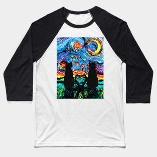 van Gogh's Cats In Love Baseball T-Shirt